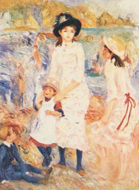 Pierre Renoir Children on the Seashore, Guernsey oil painting image